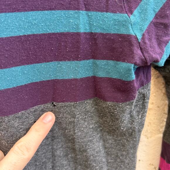 Vtg Burberry Brit Stripe y2k Knit Too Size XS - Picture 6 of 8